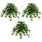 24" UV Resistant Artificial Puff Ivy Hanging Plant (Indoor/Outdoor) - Set of 3